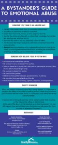 A Bystander's Guide to Emotional Abuse Infographic